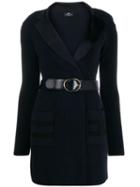 Elisabetta Franchi Belted Knitted Dress - Blue