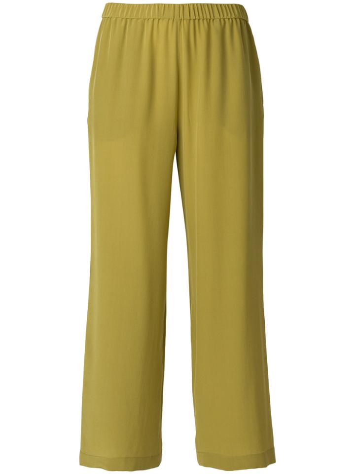 Aspesi Wide Cropped Trousers - Green