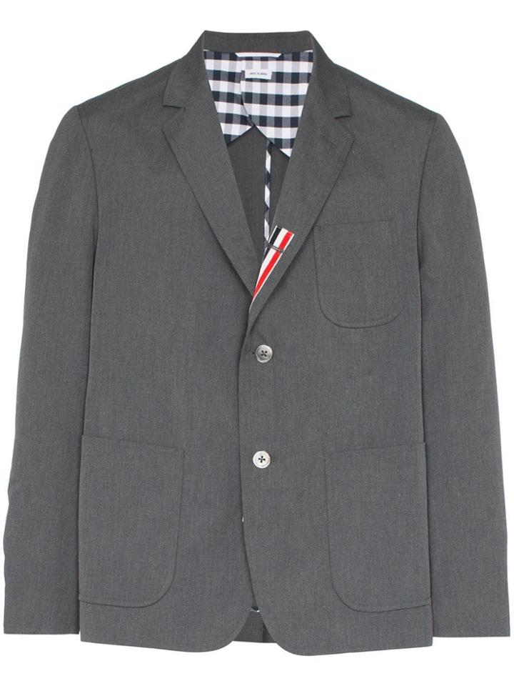 Thom Browne Typewriter Cloth Sack Sport Blazer - Grey