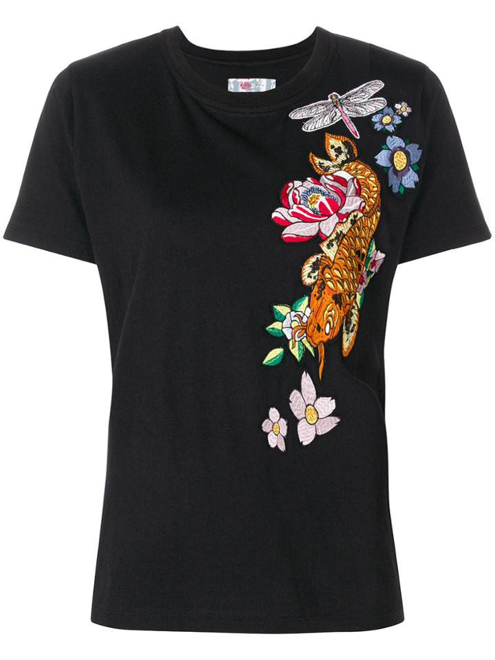 Ash Embroidered T-shirt - Black
