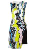 Versace 'jagged Baroque' Asymmetric Wrap Dress, Women's, Size: 40, Viscose/silk/acetate