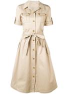 Tory Burch Flared Safari Dress - Neutrals