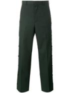 John Lawrence Sullivan Tailored Trousers, Men's, Size: 38, Green, Wool/cupro