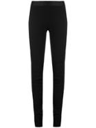 Ann Demeulemeester Satin Waistband Leggings - Black