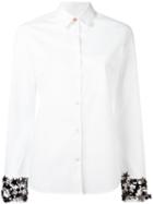Ps By Paul Smith Embellished Cuff Shirt, Women's, Size: 40, White, Cotton/spandex/elastane