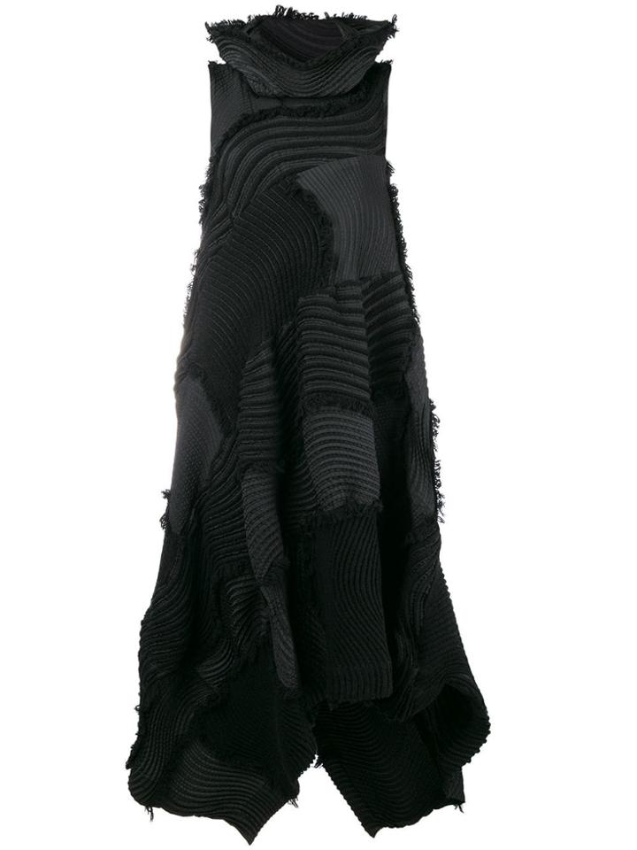 Issey Miyake Asymmetric Textured Dress - Black