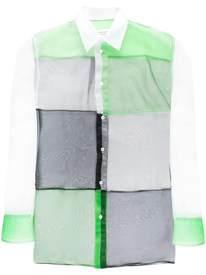 Maison Margiela Colour-block Sheer Shirt - White