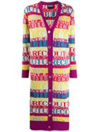 Versace Jeans Couture Logo Colour-block Cardigan - Yellow