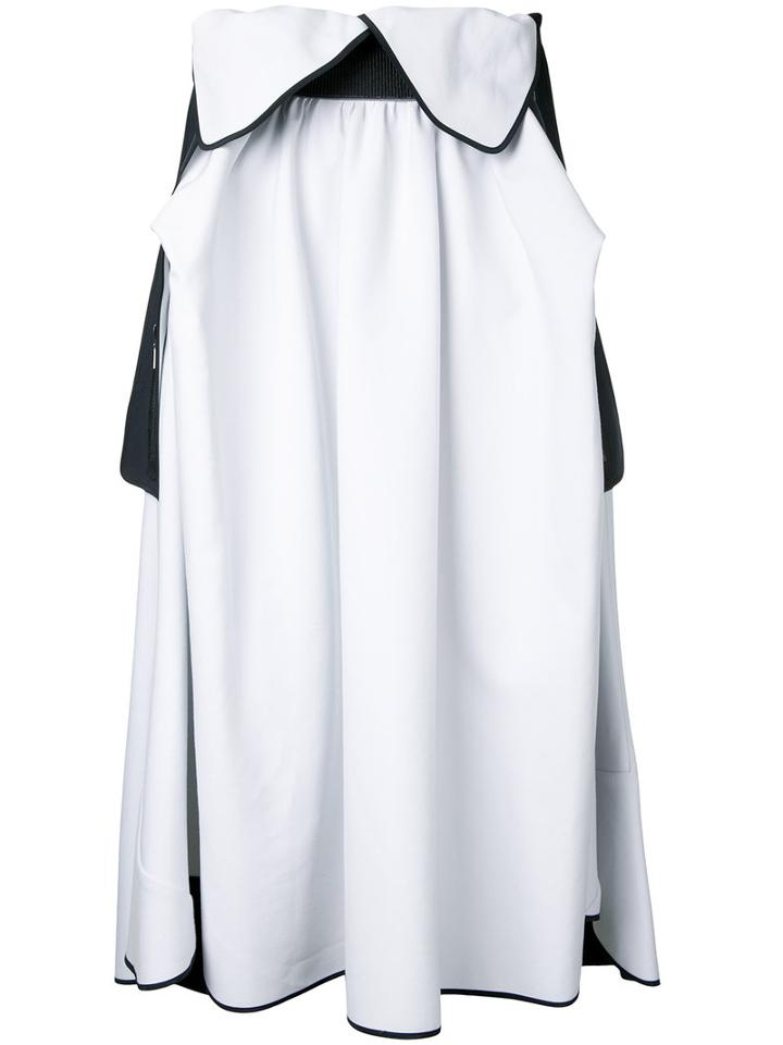 Maticevski Atlas Full Skirt, Women's, Size: 8, White, Cotton/polyurethane/lyocell