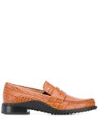 Tod's Crocodile Effect Loafers - Neutrals