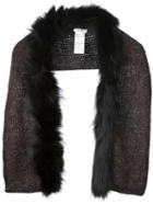Inverni Coyote Fur Tweed Scarf