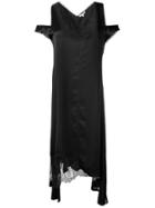 Helmut Lang Long Lace Detail Dress - Black