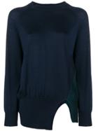 Y's Cut Out Detail Sweater - Blue