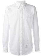 Thom Browne Distressed Oxford Shirt, Men's, Size: 4, White, Cotton