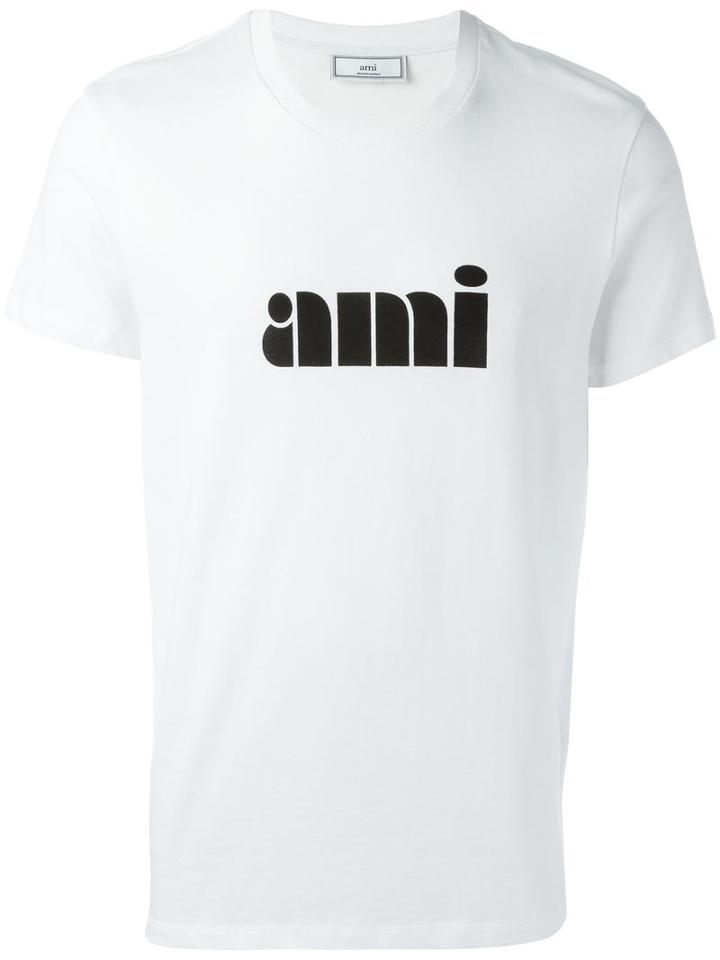 Ami Alexandre Mattiussi Ami Print T-shirt, Men's, Size: Xxl, White, Cotton
