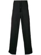 Yohji Yamamoto Wrinkled Relaxed Trousers - Black