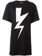 Neil Barrett Lightning Bolt Long T-shirt, Women's, Size: Xs, Black