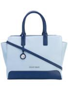 Armani Jeans - Logo Plaque Tote Bag - Women - Polyester - One Size, Blue, Polyester