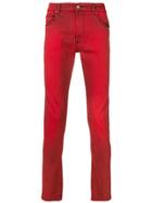 Paura Low Rise Skinny Jeans - Red