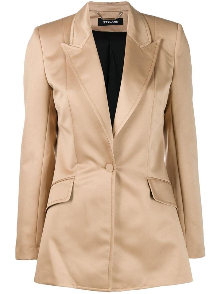 Styland Oversized Lapels Blazer - Neutrals