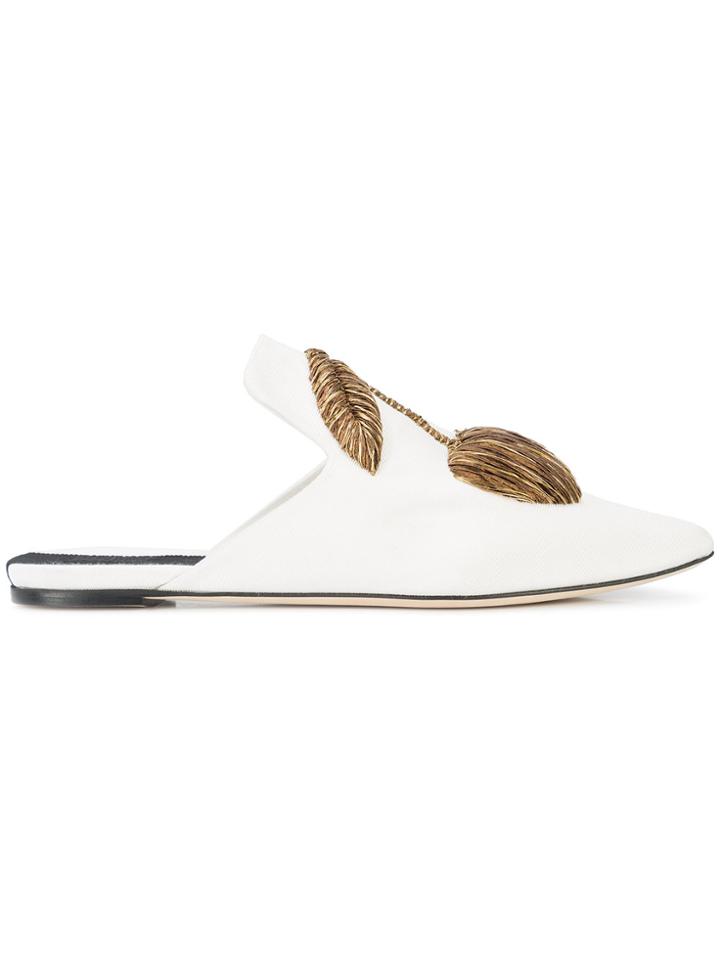 Sanayi 313 Cherry Print Slippers - White