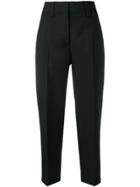 Acne Studios Cropped Tapered Trousers - Black