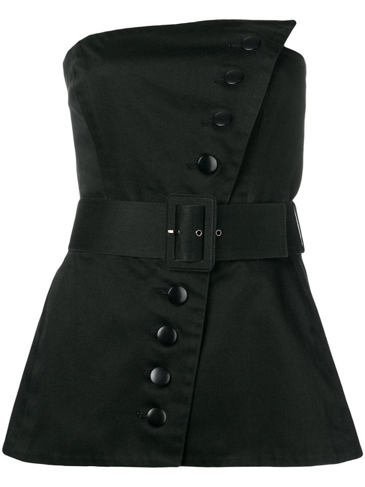 Yves Saint Laurent Vintage Belted Top - Black