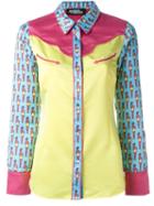 Jeremy Scott Pin-up Girl Print Shirt, Size: 44, Polyester
