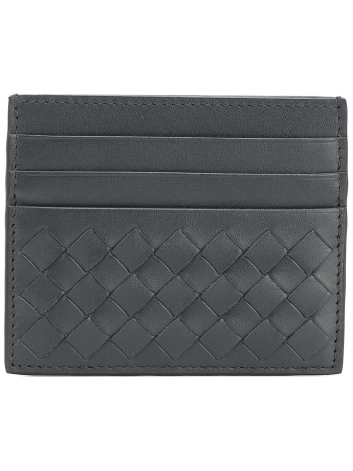 Bottega Veneta Ardoise Intrecciato Nappa Card Case - Black