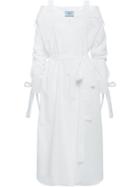 Prada Cotton Poplin Chemisier Dress - White