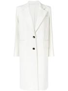 Joseph Classic Single-breasted Coat - White