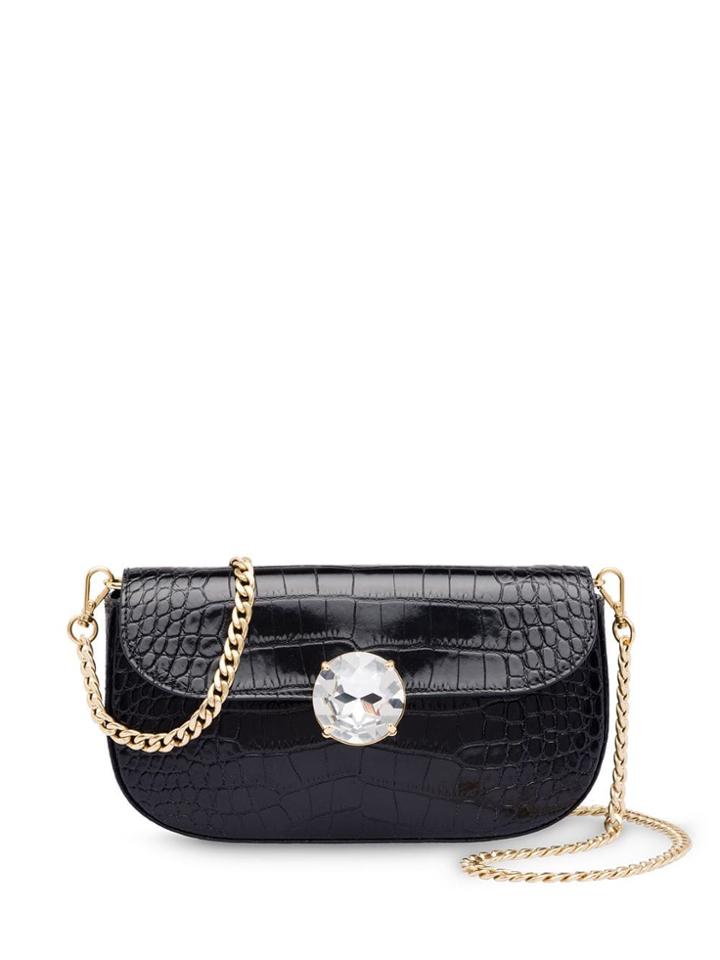 Miu Miu Crocodile Effect Mini Bag - Black