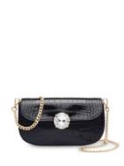 Miu Miu Crocodile Effect Mini Bag - Black
