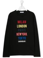 Dondup Kids Teen Cities T-shirt - Black