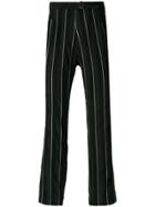 Haider Ackermann Straight Leg Striped Trousers - Black