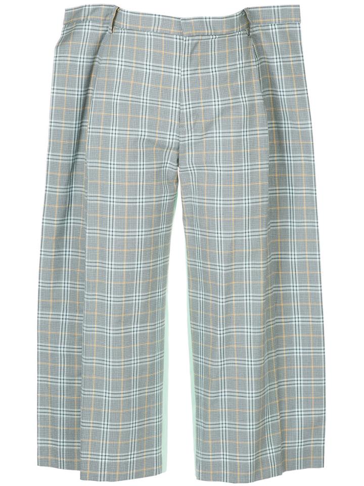 Jenny Fax Contrast Print Cropped Trousers - Blue