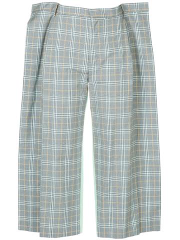 Jenny Fax Contrast Print Cropped Trousers - Blue