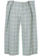 Jenny Fax Contrast Print Cropped Trousers - Blue