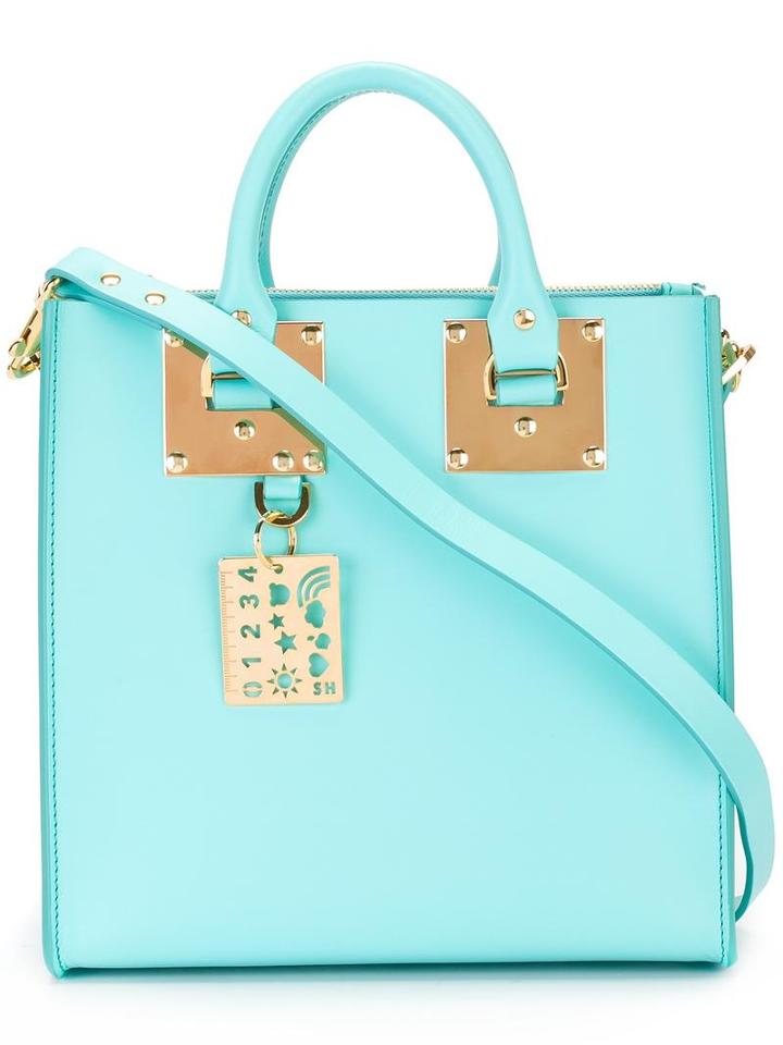 Sophie Hulme Square Albion Tote, Women's, Blue, Leather