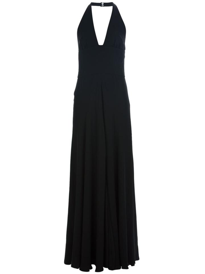 Valentino Vintage Pleated Halter Neck Dress