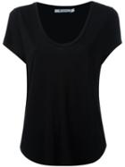 Alexander Wang Scoop Neck T-shirt, Women's, Size: Small, Black, Viscose