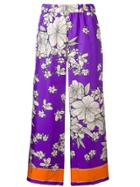 P.a.r.o.s.h. Straight-leg Floral Trousers - Purple