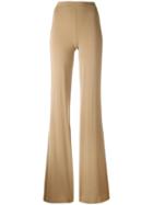 Plein Sud Flared Trousers, Women's, Size: 36, Nude/neutrals, Viscose/sinflex