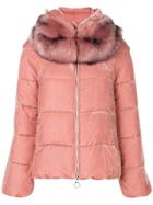 Twin-set Padded Hooded Jacket - Pink & Purple