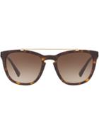 Valentino Eyewear Valentino Garavani Square Frame Sunglasses - Brown