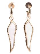 Garrard 18kt Yellow Gold Pearl Wing Earrings, Women's, Metallic