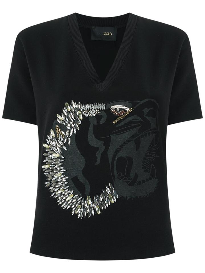 Andrea Bogosian - Embroidered Top - Women - Polyester/spandex/elastane/viscose - M, Women's, Black, Polyester/spandex/elastane/viscose
