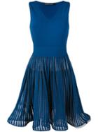 Antonino Valenti - Fit-and-flare Dress - Women - Silk/polyester/viscose - 42, Blue, Silk/polyester/viscose