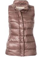 Herno Padded Zipped Vest - Brown