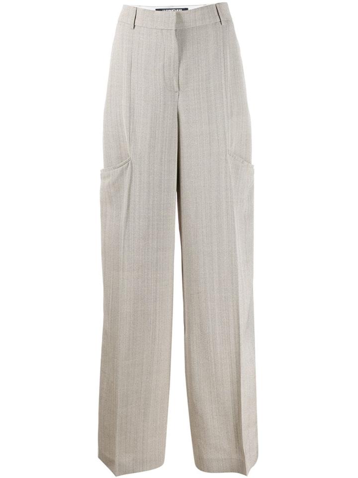 Jacquemus Moyo Flared Trousers - Neutrals